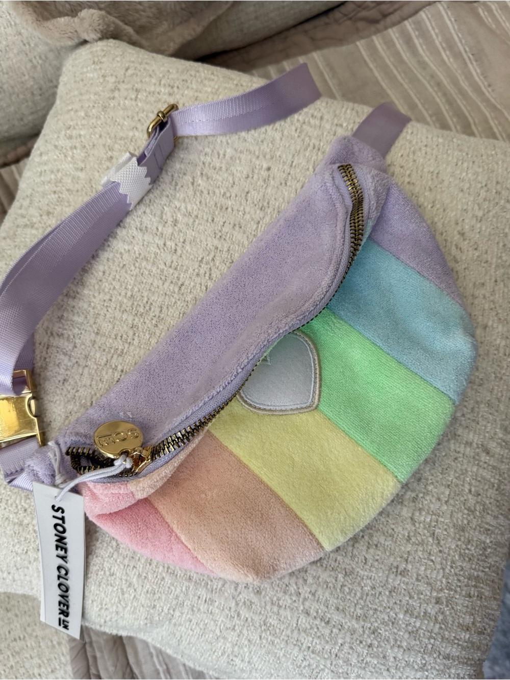 Stoney Clover Terry Rainbow Pouch Fanny NWT